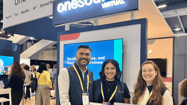 Image shows OneSource Virtual employees at Workday Rising